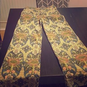 NWT Anthro size 27 wide leg paisley pants